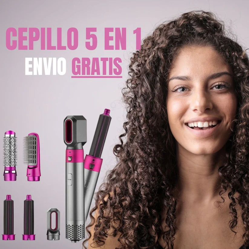 CEPILLO PARA EL CABELLO 5 EN 1, SECADOR Y VOLUMINIZADOR